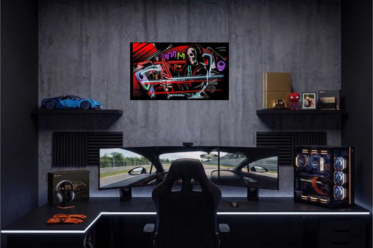 Ghost Car UV Printed Neon Sign | Stealth Car Wall Art