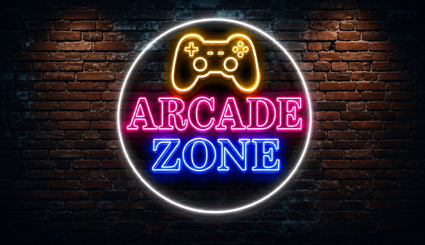 Arcade Zone Neon Sign | Arcade Gaming Neon Sign