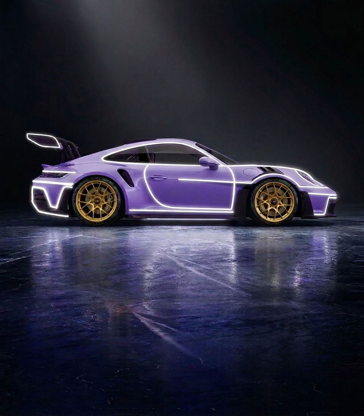 porsche gt neon signs