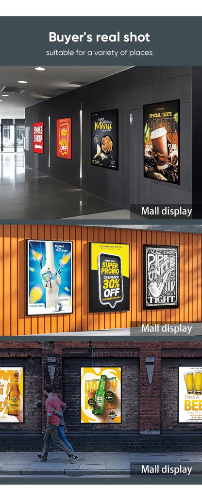 Ultra-Slim LED Light Box Sign for Business Advertising Use