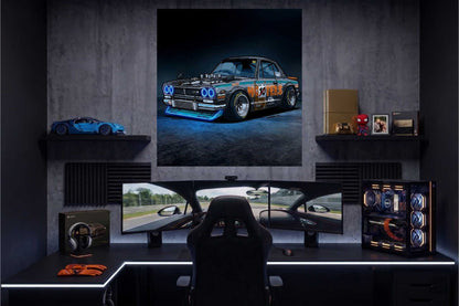 Ghost Car UV Printed Neon Sign | Dark Car Wall Art