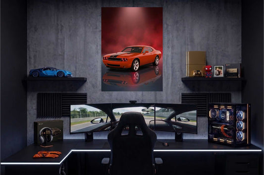 Classic Sports Car UV Printed Neon Sign | Car Wall Art
