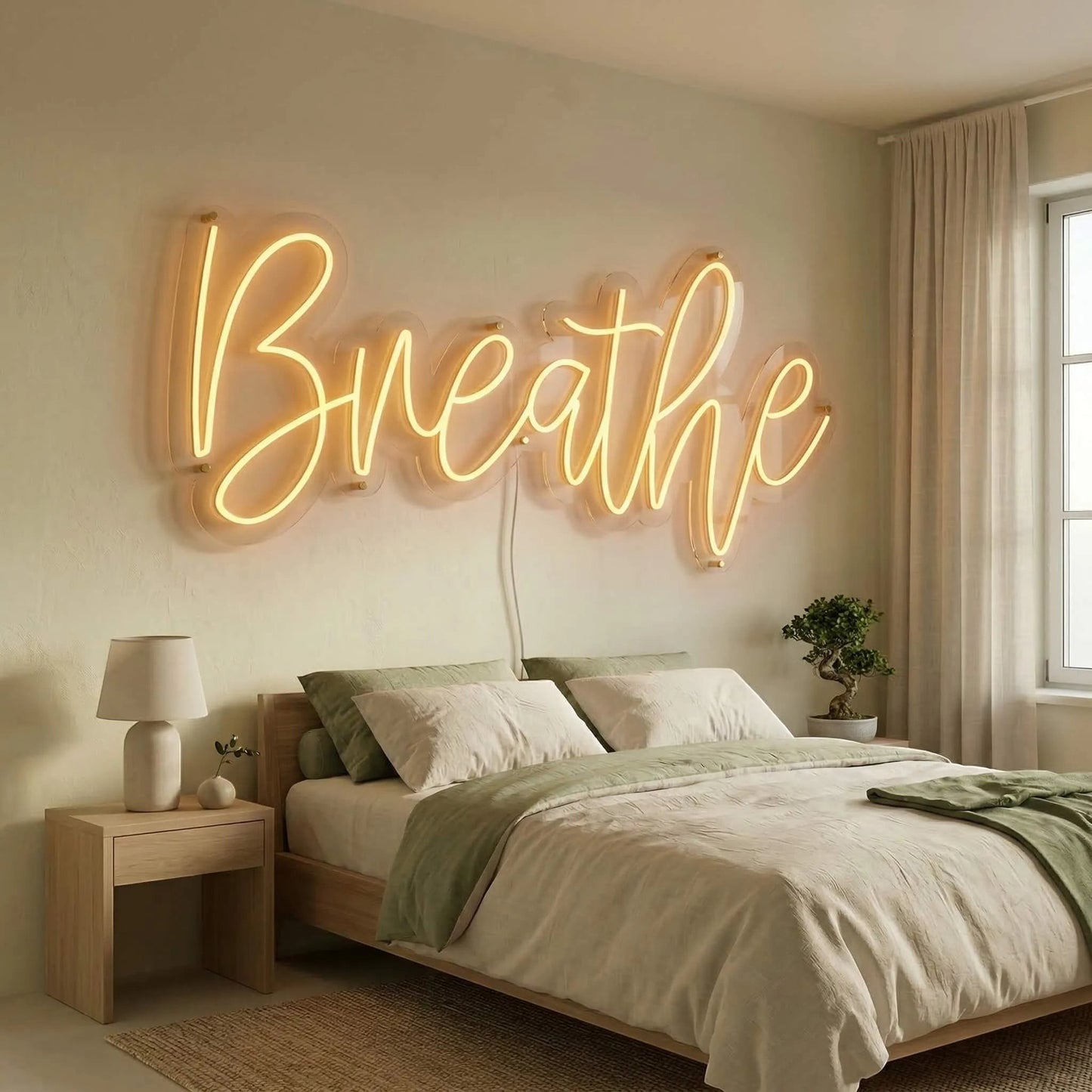 Breathe Neon Sign