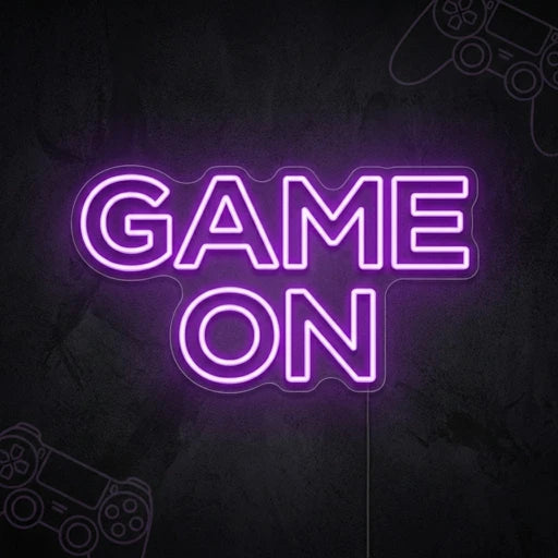 "GAME ON" LED Neon Sign