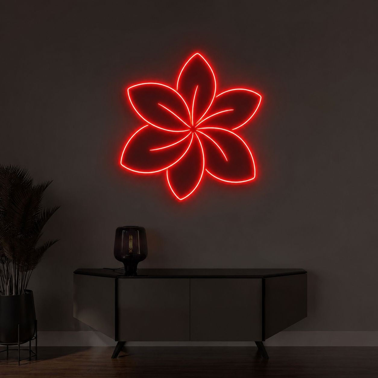 Flower Wall Neon Sign | Cafe Neon Sign