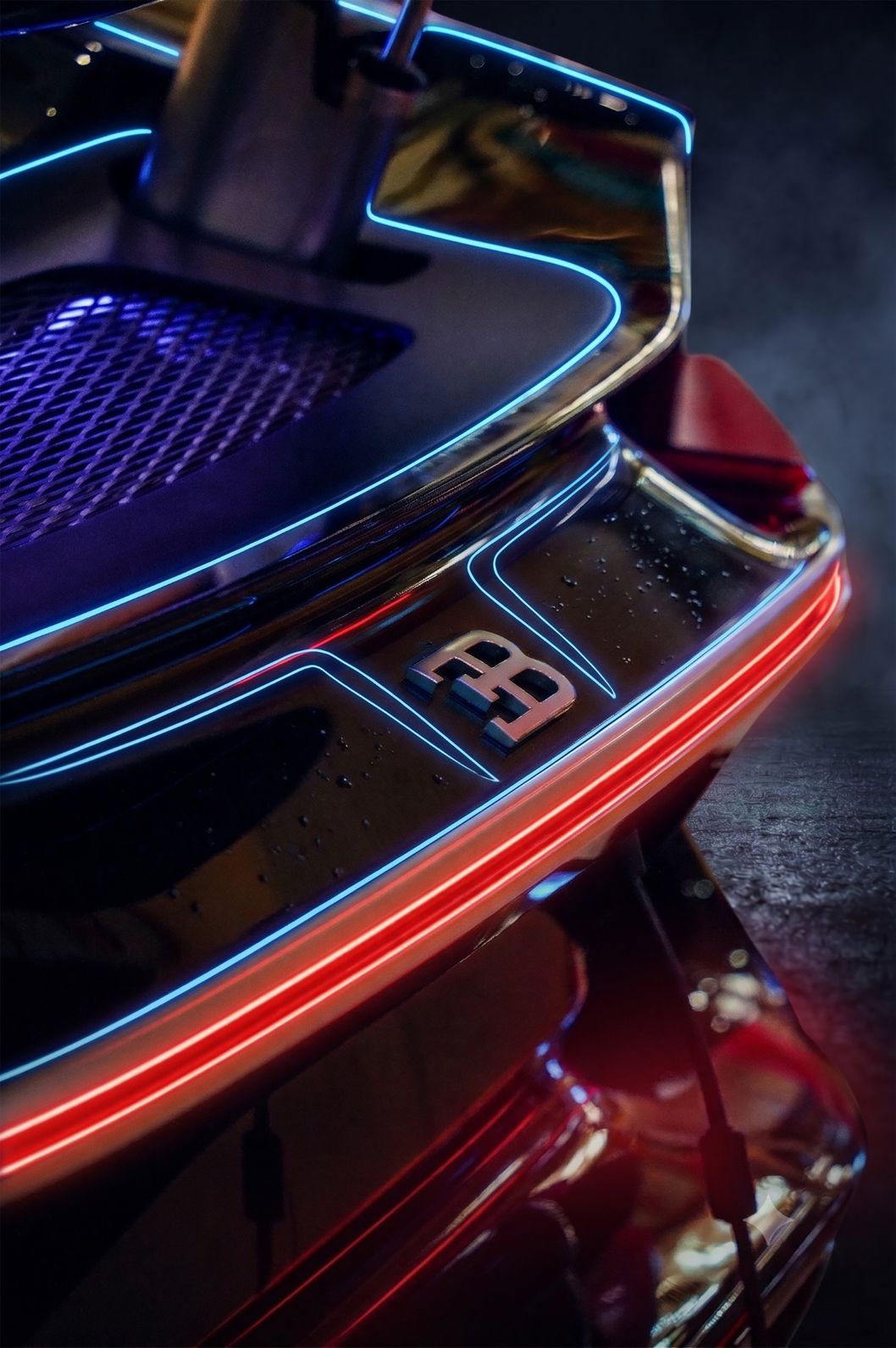Buy Black Bugatti Neon Sign | UV Car Neon Sign