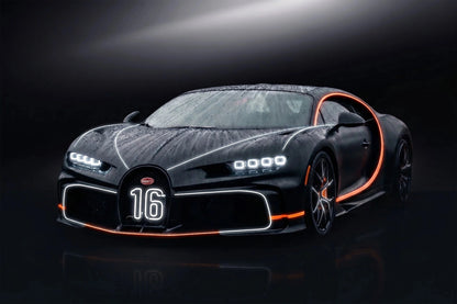 Buy Black Bugatti Chiron Neon With Orange Accents