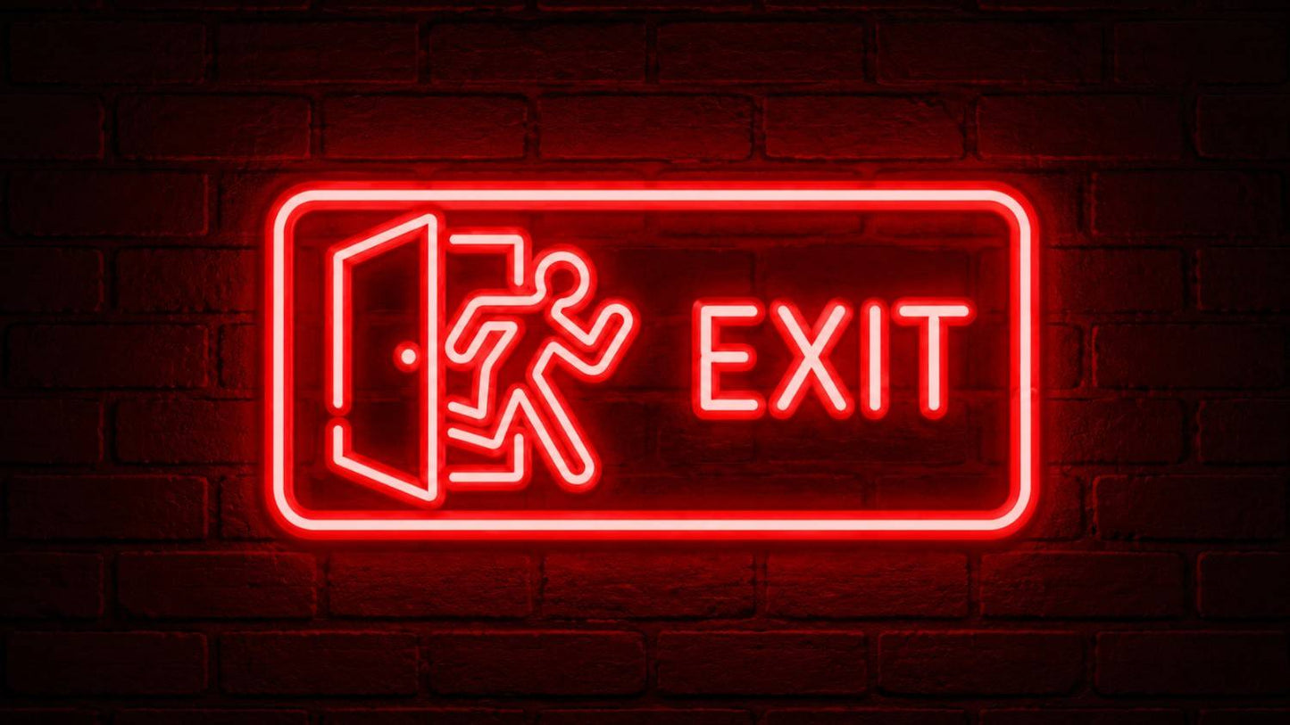Exit Neon Sign