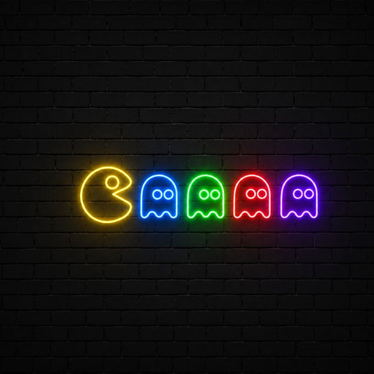 Pac Man Neon Sign | Pac Man Wall Art