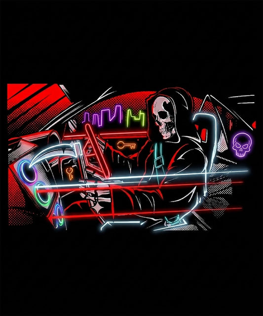 Ghost Car UV Printed Neon Sign | Stealth Car Wall Art