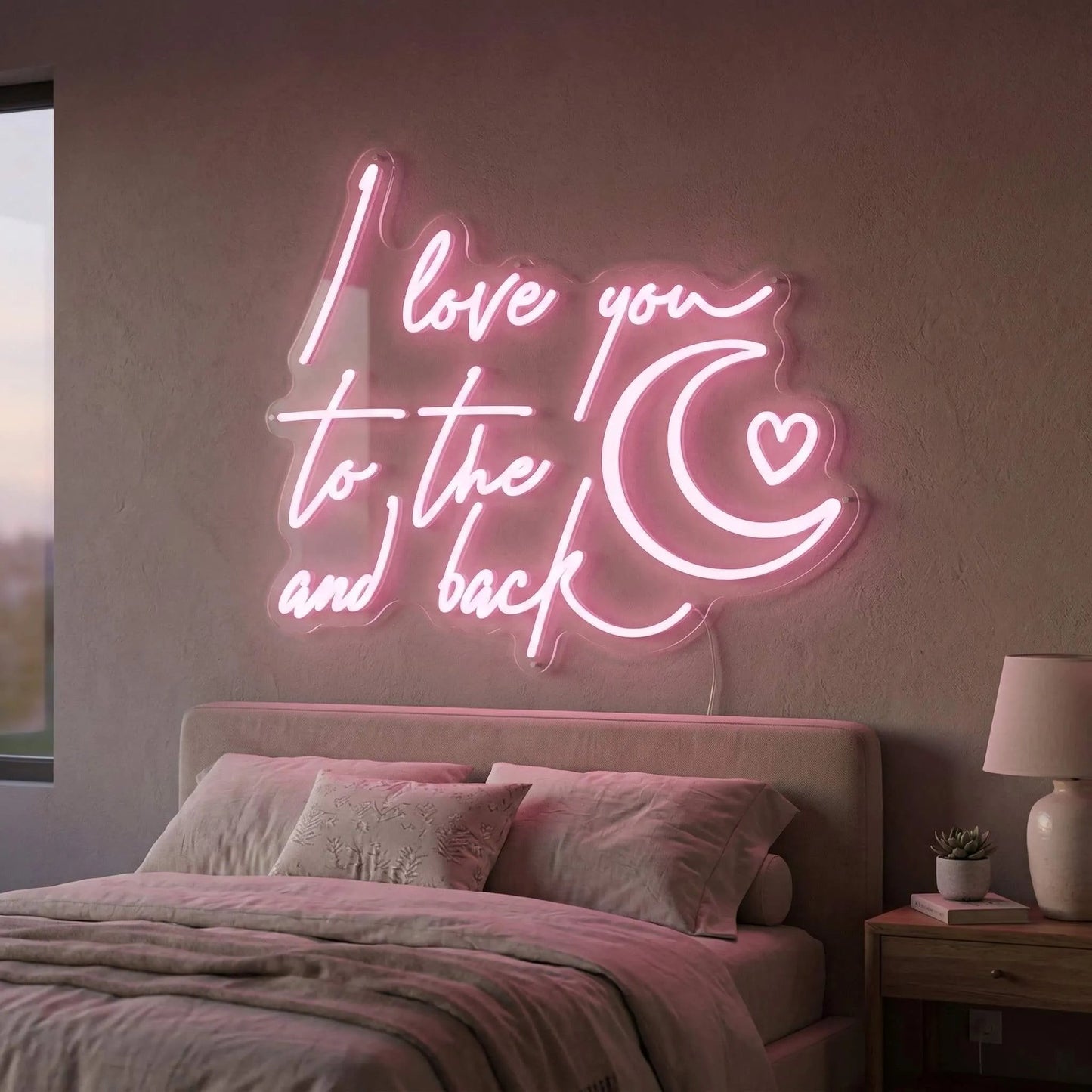 Love You To The Moon and Back Neon Sign