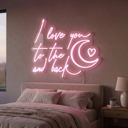 Love You To The Moon and Back Neon Sign