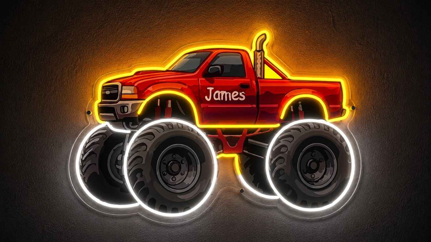 Monster Truck Neon Sign