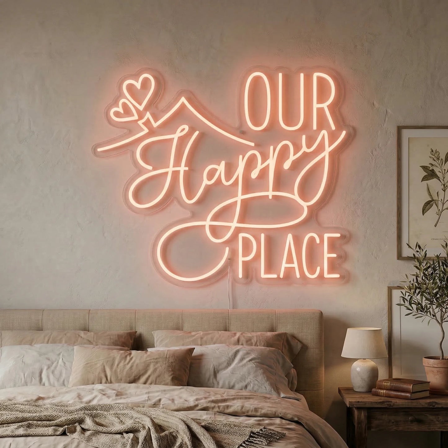 Our Happy Place Neon Sign